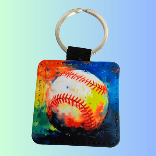 Baseball Art Keychain