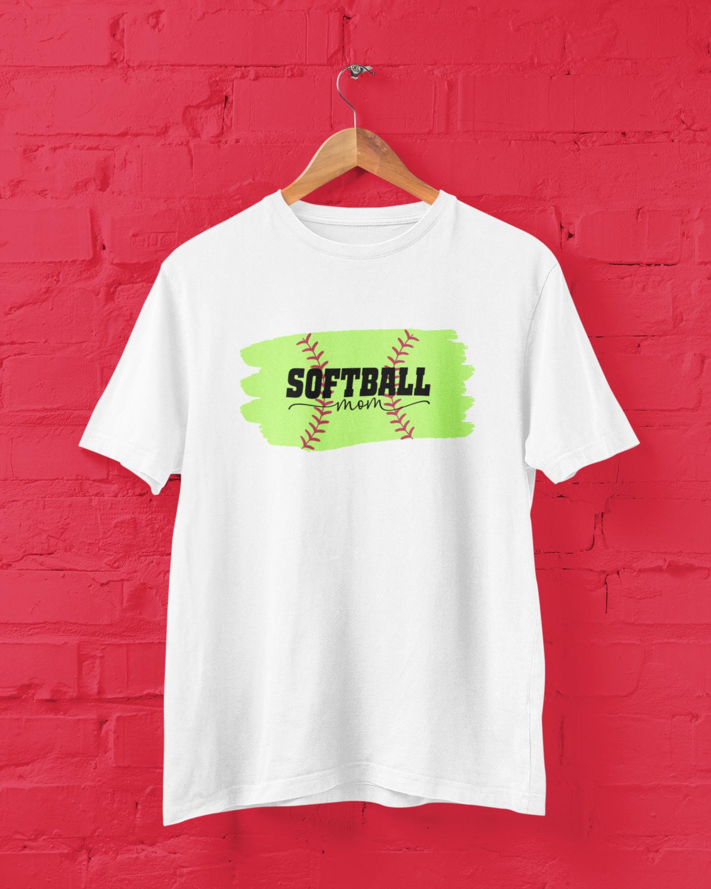 Softball Mom White T-Shirt