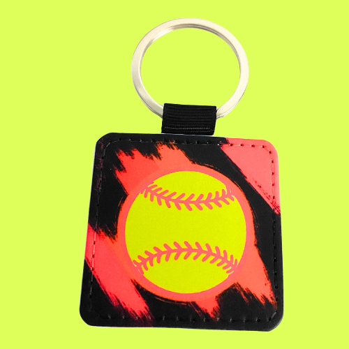 Softball Keychain