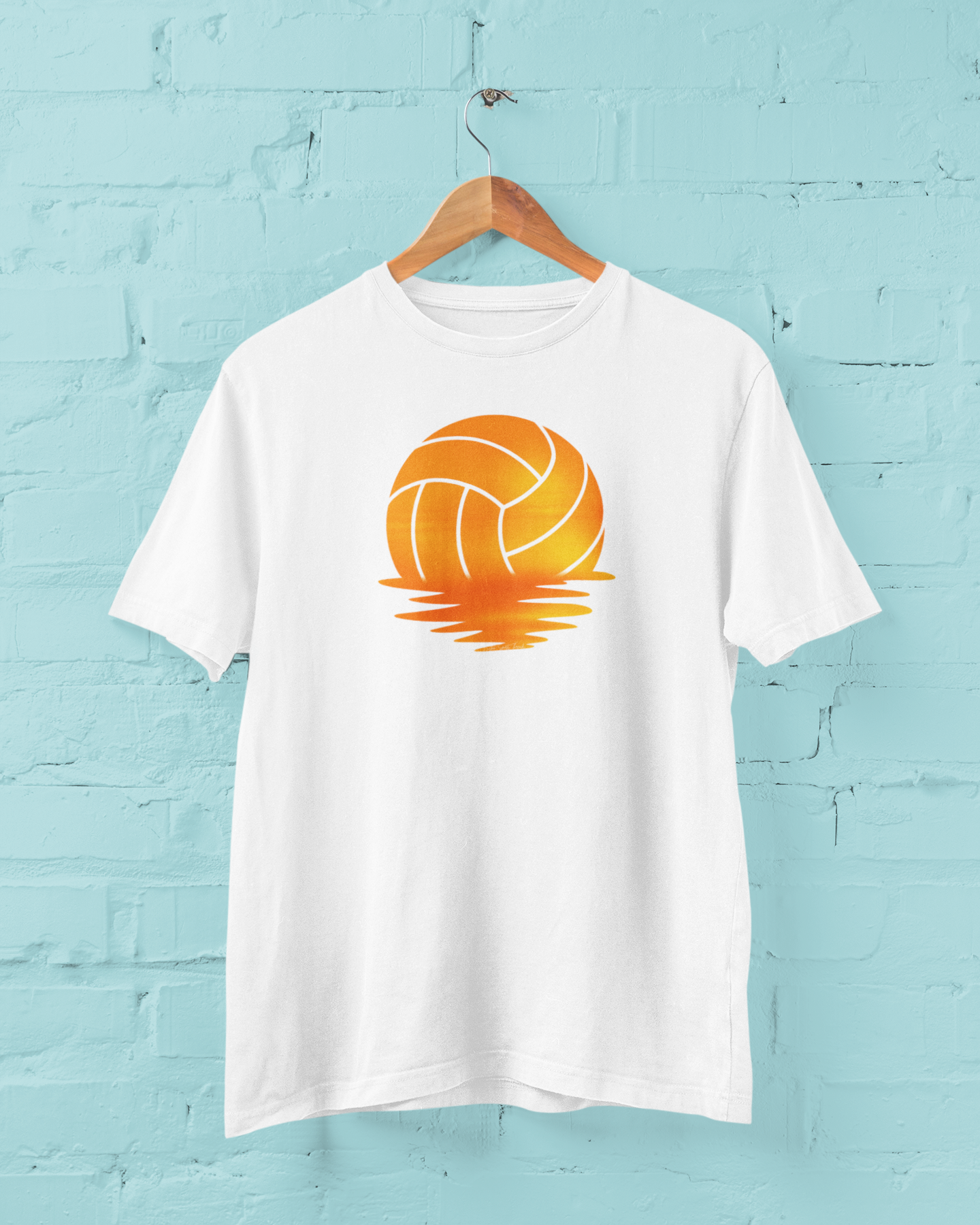 Volleyball Sunrise - White T-Shirt
