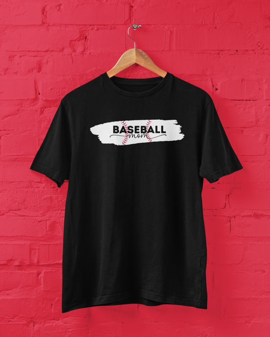 Baseball Mom Black T-Shirt
