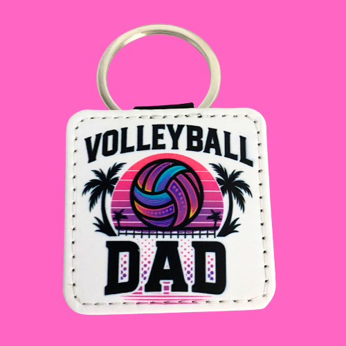 Volleyball Dad Keychain